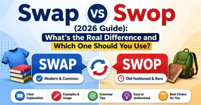 Swap vs Swop