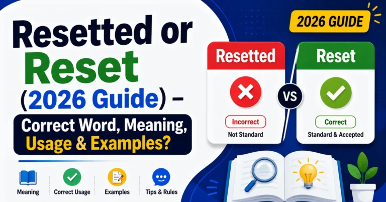 Resetted or Reset