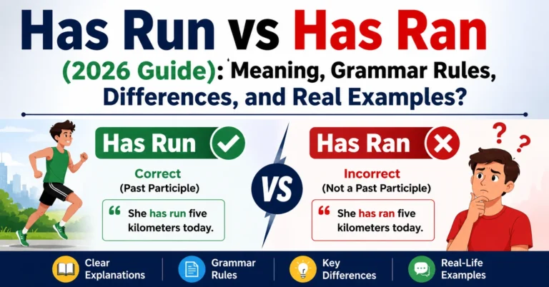 Has Run vs Has Ran