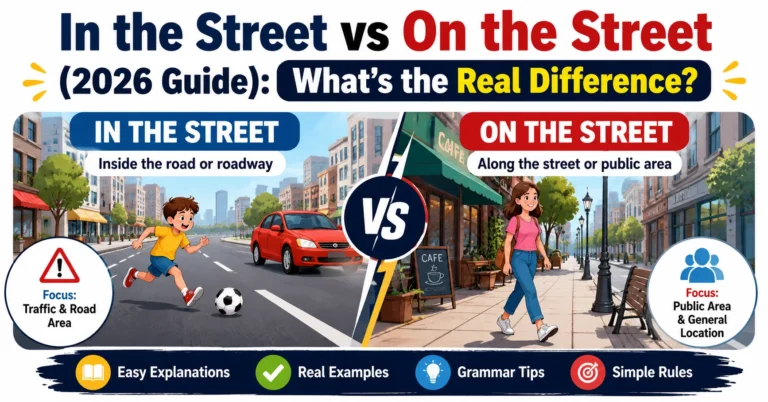 In the Street vs On the Street