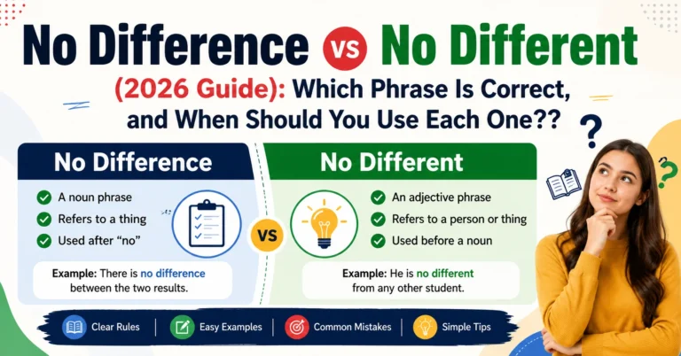 No Difference vs No Different