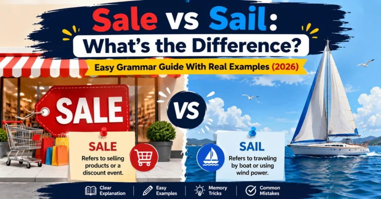 Sale vs Sail: What’s the Difference? Easy Grammar Guide With Real Examples (2026) Sale vs Sail
