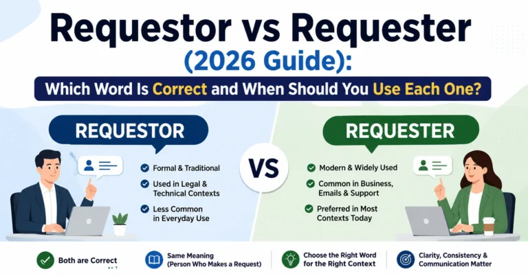 Requestor vs Requester (2026 Guide): Which Word Is Correct and When Should You Use Each One? Requestor vs Requester