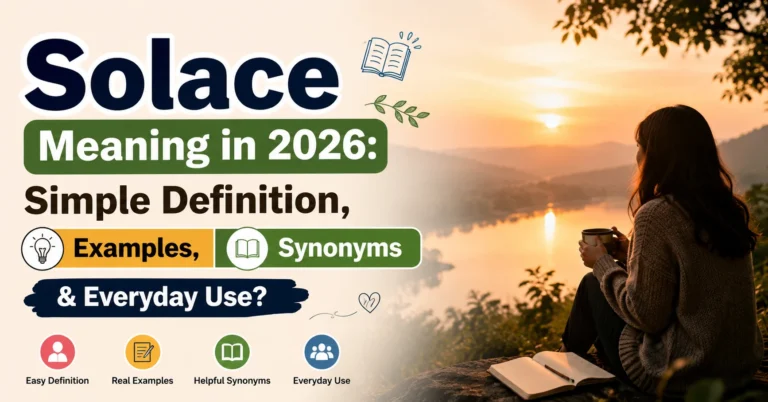 Solace Meaning in 2026: Simple Definition, Examples, Synonyms & Everyday Use Solace Meaning