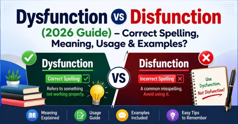 Dysfunction vs Disfunction