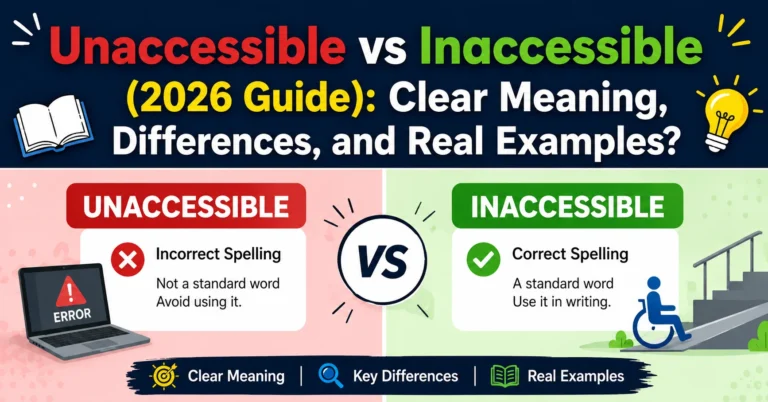Unaccessible vs Inaccessible