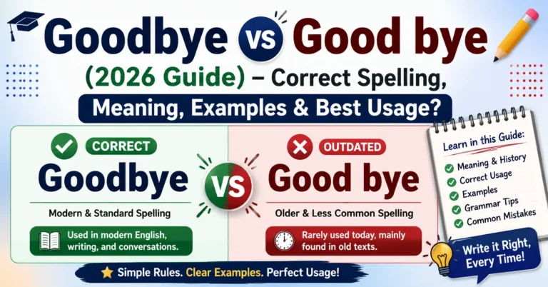 Goodbye vs Good bye