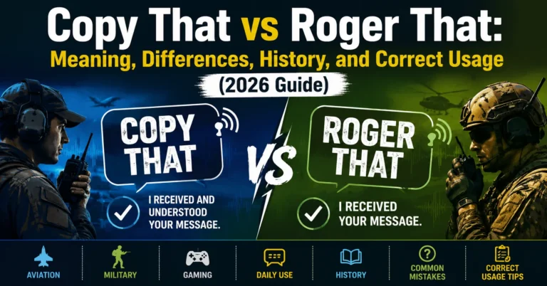 Copy That vs Roger That