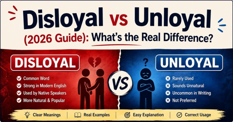 Disloyal vs Unloyal