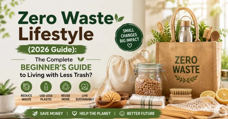 Zero Waste Lifestyle (2026 Guide): The Complete Beginner’s Guide to Living with Less Trash Zero Waste Lifestyle