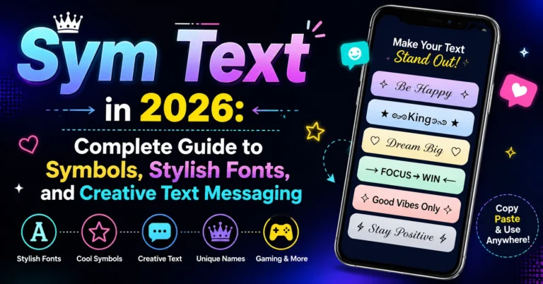 Sym Text in 2026: Complete Guide to Symbols, Stylish Fonts, and Creative Text Messaging Sym Text